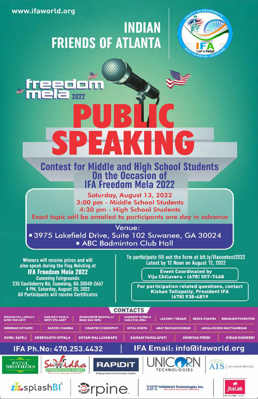 IFA Public Speaking Contest 2022