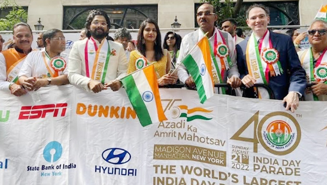 FIA Celebrated Grand India Day Parade in Presence of Allu Arjun & NYC Mayor