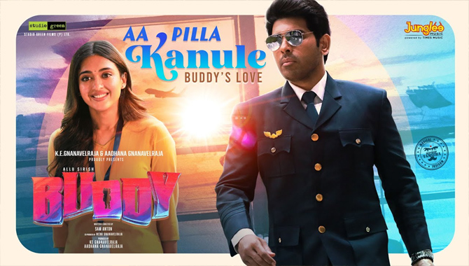 Allu Sirish's "BUDDY" first single "Aa Pilla Kanule" song out now