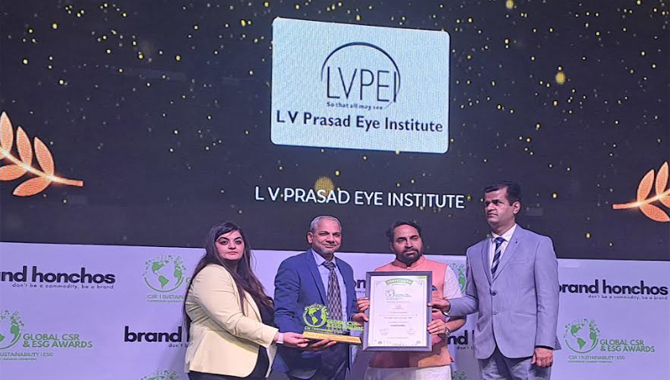 L V Prasad Eye Institute Awarded “Top 10 Best NGOs of the Year-2024”