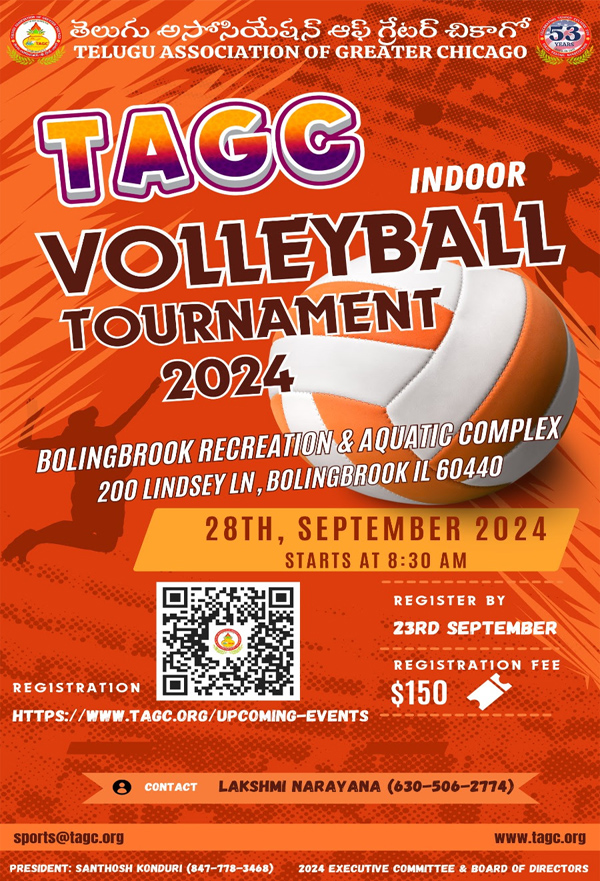 TAGC Indoor Volleyball Tournament on Sept 28