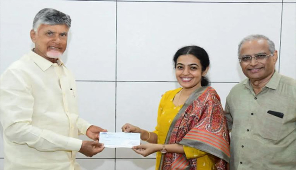 Nandamuri Mohanakrishna & Mohan Roopa today donated 25 lakhs to AP CM