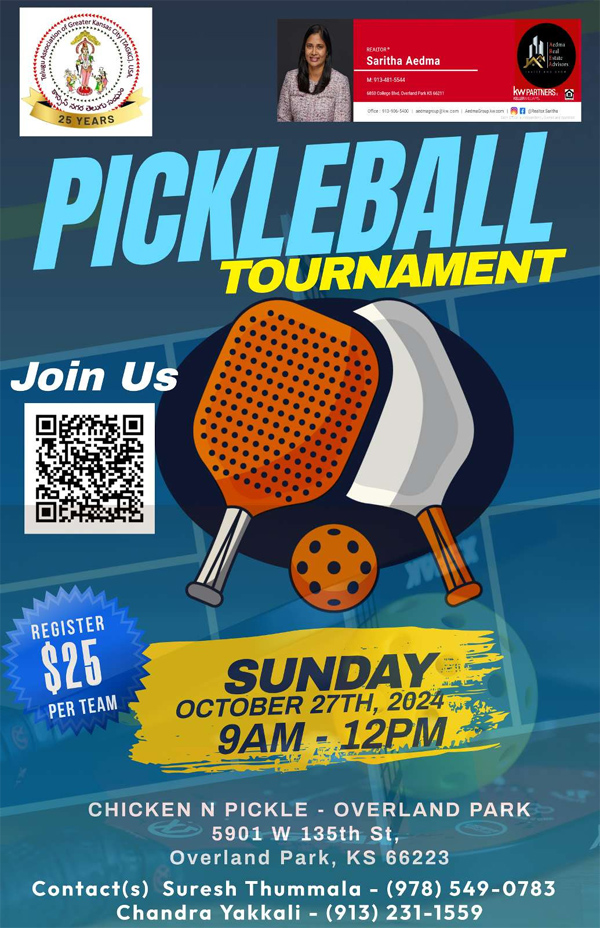 TAGKC Pickleball Tournament on Oct 27