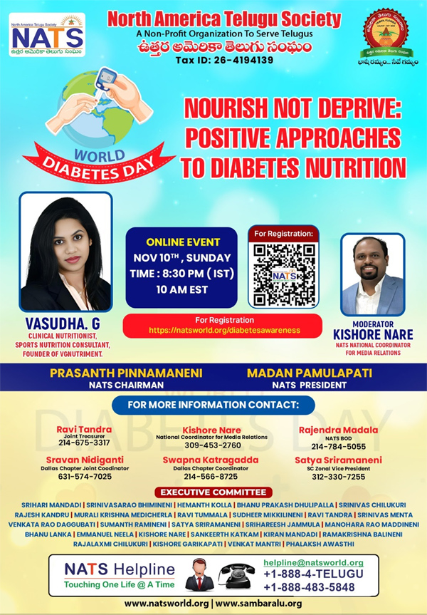 NATS Dallas Chapter presents Positive approaches to diabetes nutrition Vasudha G