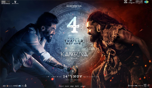 Suriya's Prestigious Movie Kanguva Release Trailer Unveiled