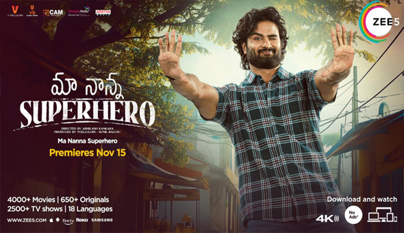 ZEE5 Global announces the digital premiere of Telugu blockbuster, ‘Maa Nanna Superhero’